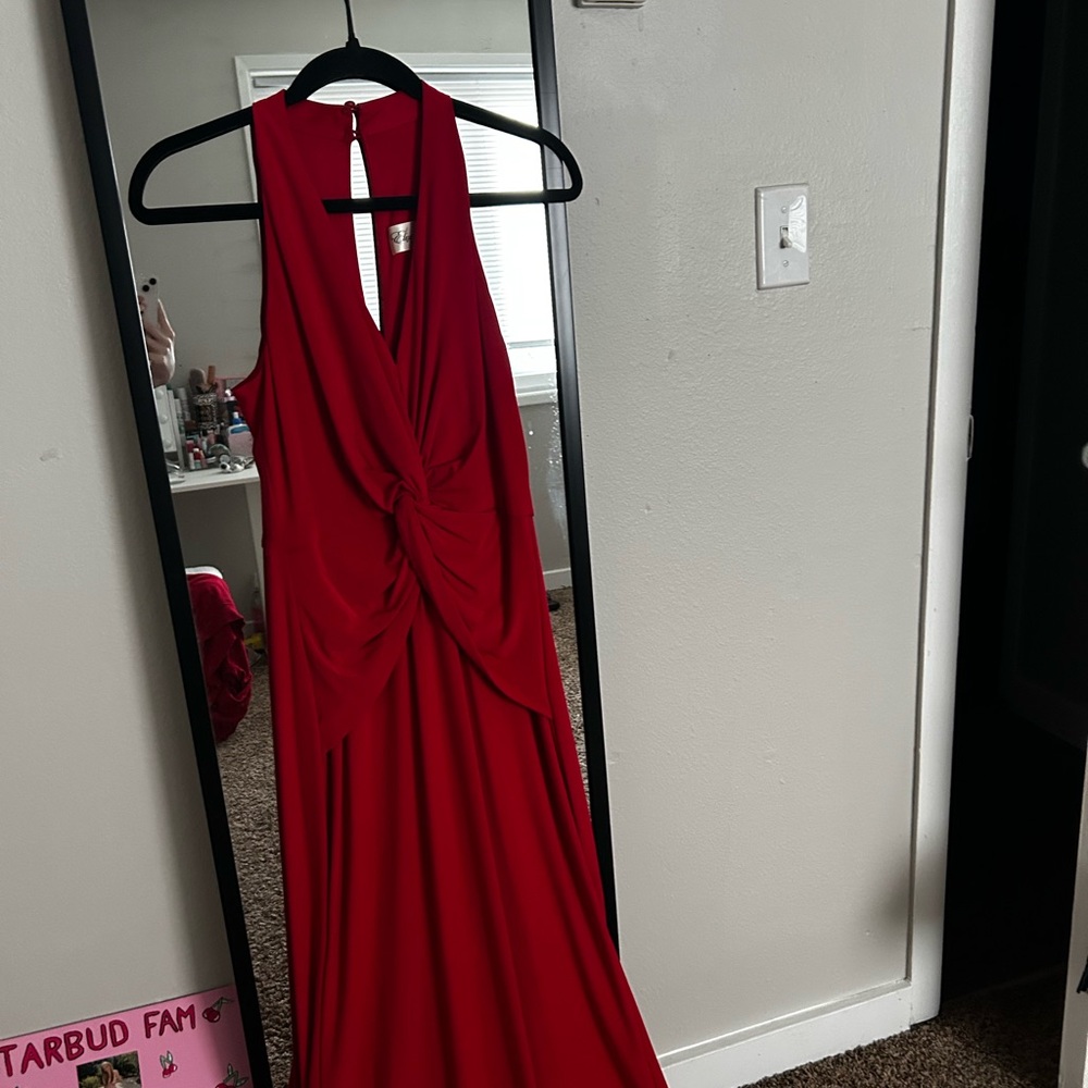 Eliza J Red Backless Dress